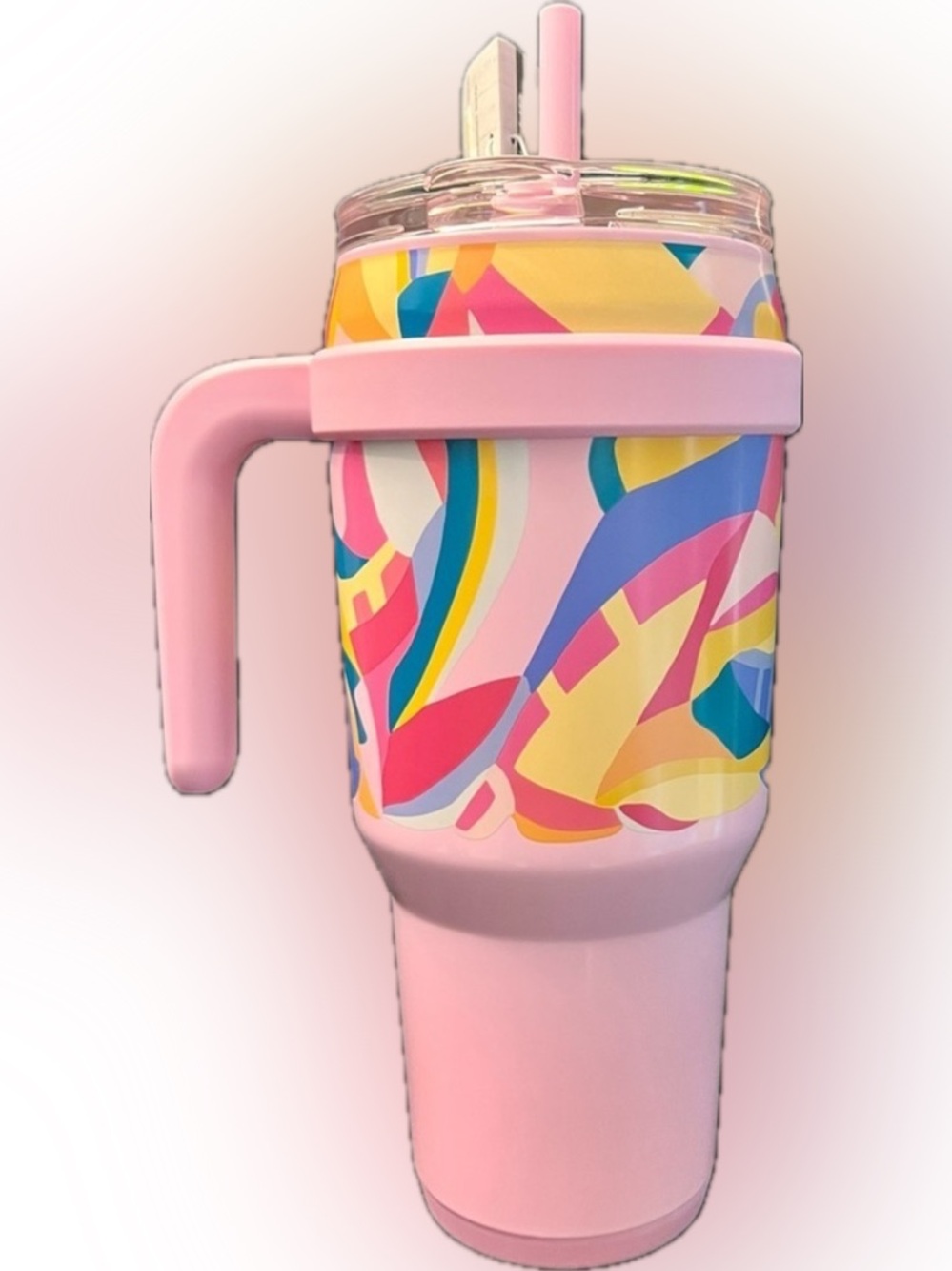 Reduce 40oz Cold1 Insulated Tumbler Mug Paradise Pink Waves Travel Cup New NWT